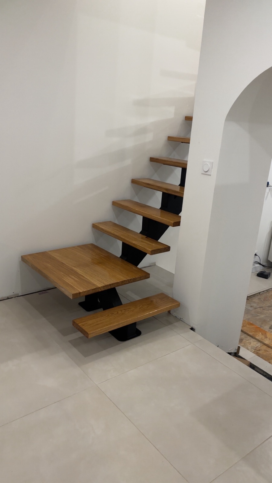 Escalier en bois et métal sur mesure